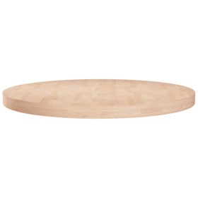 Superficie de mesa redonda madera de roble sin tratar Ø60x4