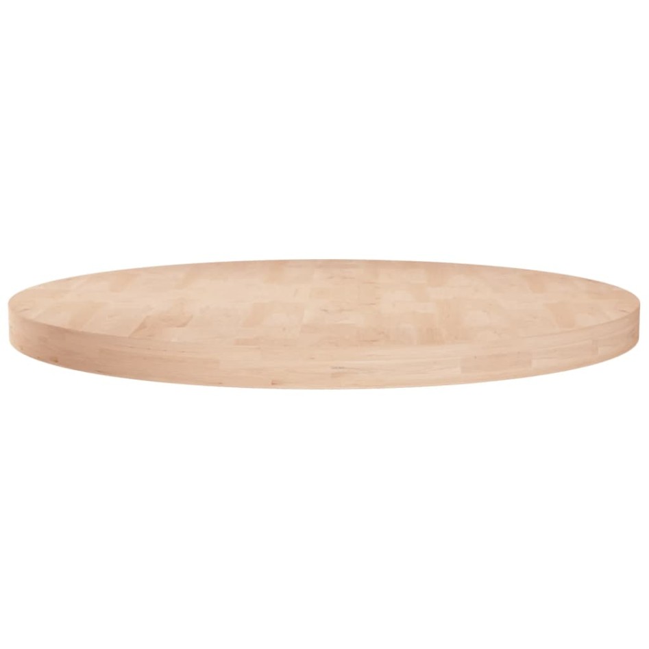 Superficie de mesa redonda madera de roble sin tratar Ø60x4