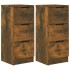 Aparadores 2 uds madera contrachapada roble ahumado 30x30x70