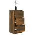 Aparadores 2 uds madera contrachapada roble ahumado 30x30x70