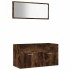 Set de muebles baño 2 pzas madera contrachapada roble