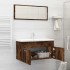 Set de muebles baño 2 pzas madera contrachapada roble