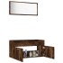 Set de muebles baño 2 pzas madera contrachapada roble