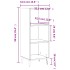 Aparador de madera de ingeniería gris Sonoma 34,5x32,5x90