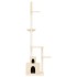 Árbol rascador para gatos de suelo a techo crema 250,5-276,5