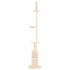 Árbol rascador para gatos de suelo a techo crema 250,5-276,5