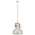 Lámpara colgante industrial 25 W plateada redonda 40 cm