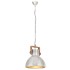 Lámpara colgante industrial 25 W plateada redonda 40 cm