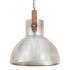 Lámpara colgante industrial 25 W plateada redonda 40 cm