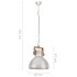 Lámpara colgante industrial 25 W plateada redonda 40 cm