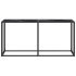 Mesa consola vidrio templado mármol negro 160x35x75,5