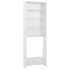 Armario de lavadora blanco brillante 64x24x190