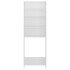 Armario de lavadora blanco brillante 64x24x190
