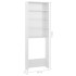 Armario de lavadora blanco brillante 64x24x190