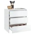 Aparador de madera contrachapada blanco brillante 70x41x75