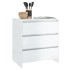 Aparador de madera contrachapada blanco brillante 70x41x75
