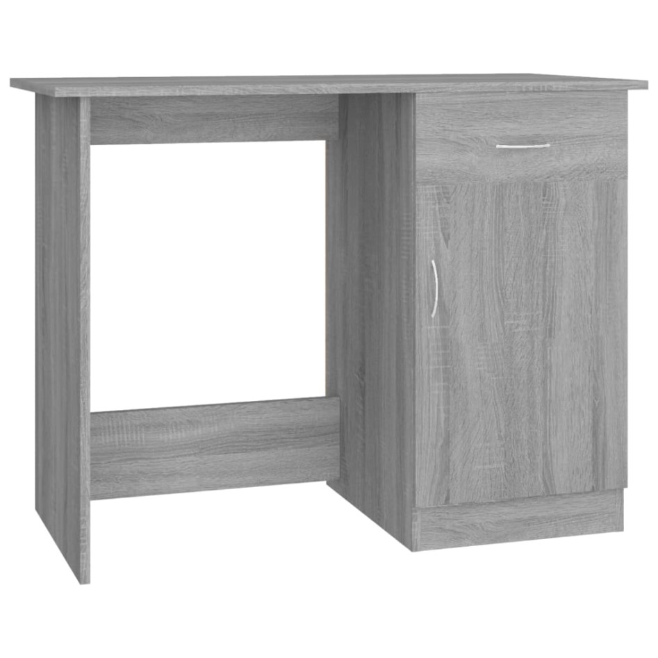 Escritorio de madera contrachapada gris Sonoma 100x50x76