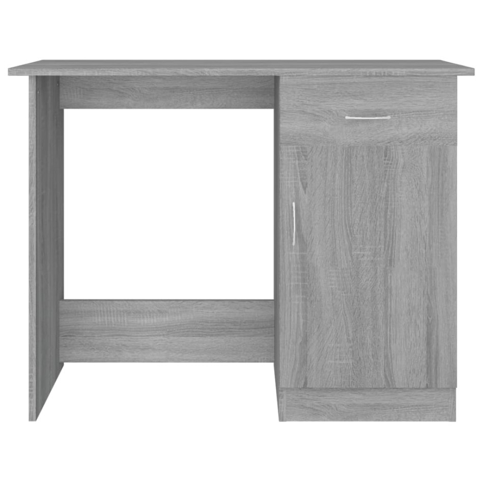 Escritorio de madera contrachapada gris Sonoma 100x50x76