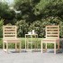 Sillas de jardín 2 uds madera maciza pino 50x48x91,5