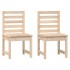 Sillas de jardín 2 uds madera maciza pino 50x48x91,5