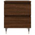 Mesita de noche madera de ingeniería marrón roble 40x35x50