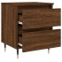 Mesita de noche madera de ingeniería marrón roble 40x35x50