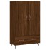Aparador alto madera de ingeniería roble marrón 69,5x31x115