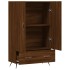Aparador alto madera de ingeniería roble marrón 69,5x31x115