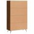 Aparador alto madera de ingeniería roble marrón 69,5x31x115