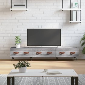 Mueble de TV madera de ingeniería gris Sonoma 150x36x30