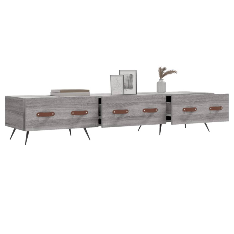 Mueble de TV madera de ingeniería gris Sonoma 150x36x30