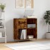 Mueble discos madera contrachapada roble ahumado 84,5x38x89
