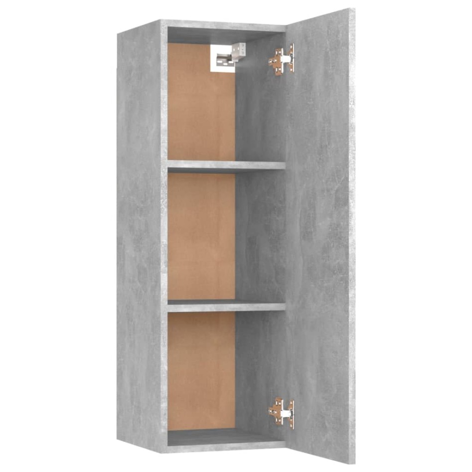 Mueble para TV madera contrachapada gris hormigón 30,5x30x90