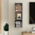 Mueble para TV madera contrachapada gris hormigón 30,5x30x90
