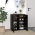 Muebles zapateros 2 uds madera contrachapada negro 32x35x70
