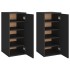 Muebles zapateros 2 uds madera contrachapada negro 32x35x70