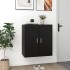 Muebles zapateros 2 uds madera contrachapada negro 32x35x70