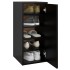 Muebles zapateros 2 uds madera contrachapada negro 32x35x70