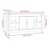 Mueble de TV de madera maciza de pino 103x36,5x52