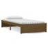 Estructura cama sin colchón madera maciza marrón miel 90x190