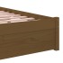 Estructura cama sin colchón madera maciza marrón miel 90x190