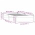 Estructura cama sin colchón madera maciza marrón miel 90x190