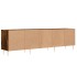 Mueble de TV madera contrachapada roble ahumado 150x30x44,5