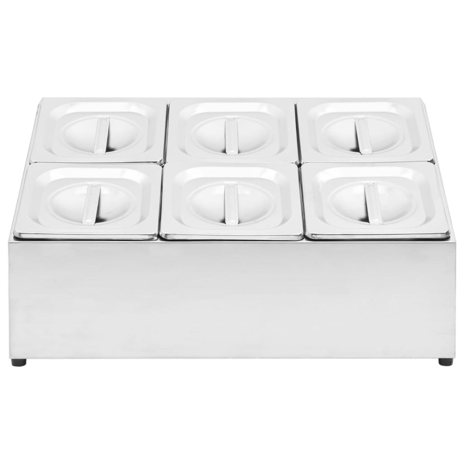 Soporte bandeja Gastronorm con 6 bandejas 1/6 acero