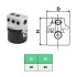 Cabeza perforadora 50 mm vástago perforador MT2 torno