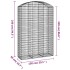 Cesta gaviones forma arco hierro galvanizado 150x50x220/240
