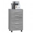 Cajonera con ruedas madera contrachapada gris