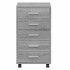 Cajonera con ruedas madera contrachapada gris