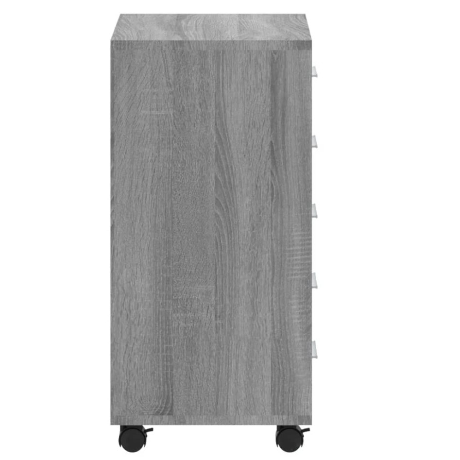 Cajonera con ruedas madera contrachapada gris