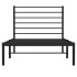 Estructura cama sin colchón con cabecero metal negro 100x190